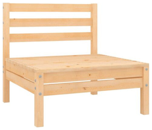 vidaXL Patio Loveseats 2 Pcs Outdoor Sectional Furniture Set Solid Wood Pine