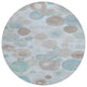 Machine Washable Indoor/Outdoor Chantille ACN1896 Sky 8' x 8' Round Rug