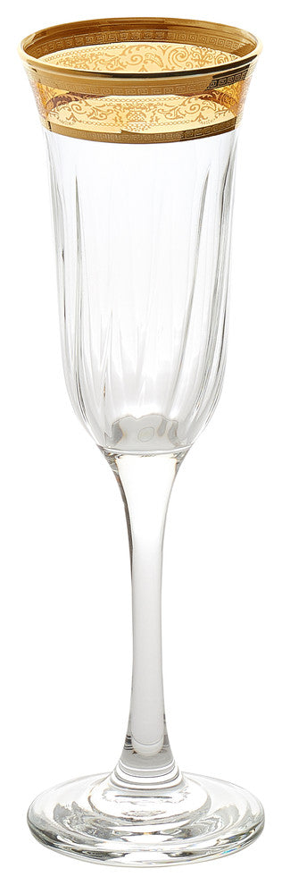 Flute Set of 6 Melania Collection Amber