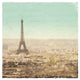 "Eiffel Landscape Letter Blue II" Digital Paper Print by Sue Schlabach, 38"x38"