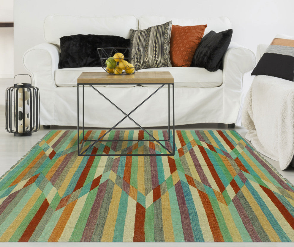 Winchester Kilim Salman Burgundy/Ivory Rug, 5'7x7'9