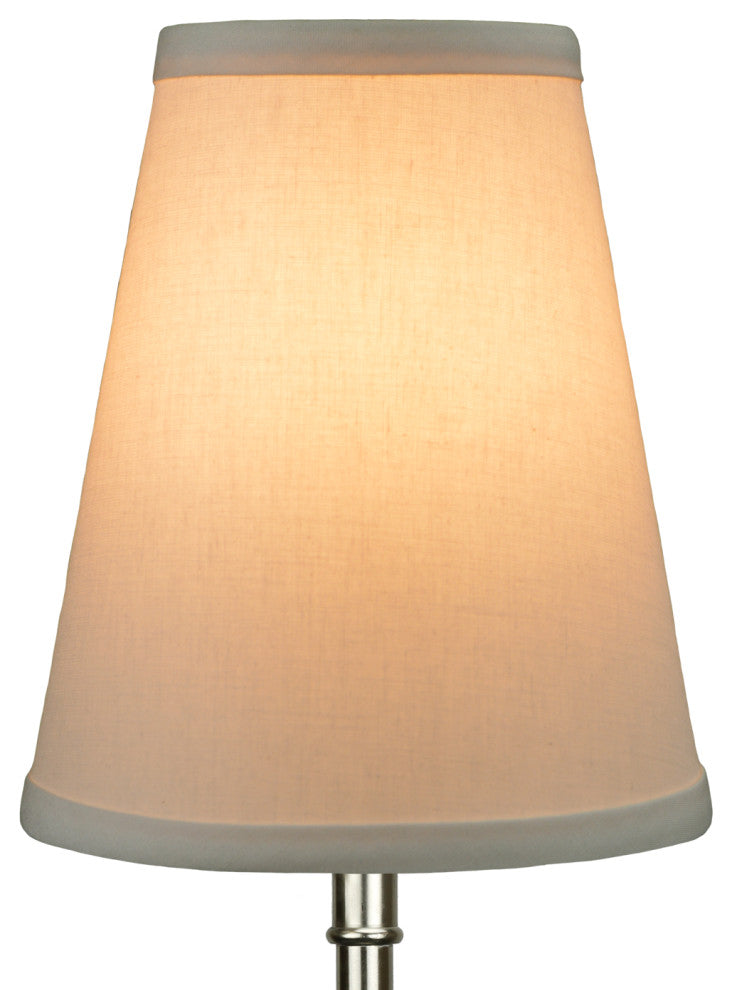 Fenchel Shades 4"x7"x8" Spider Attachment Empire Lamp Shade, Linen Ivory