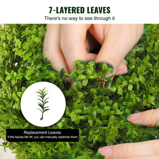 VEVOR 2' Artificial Topiary Tree Faux Plant w/ Replaceable Leaves Home Decor