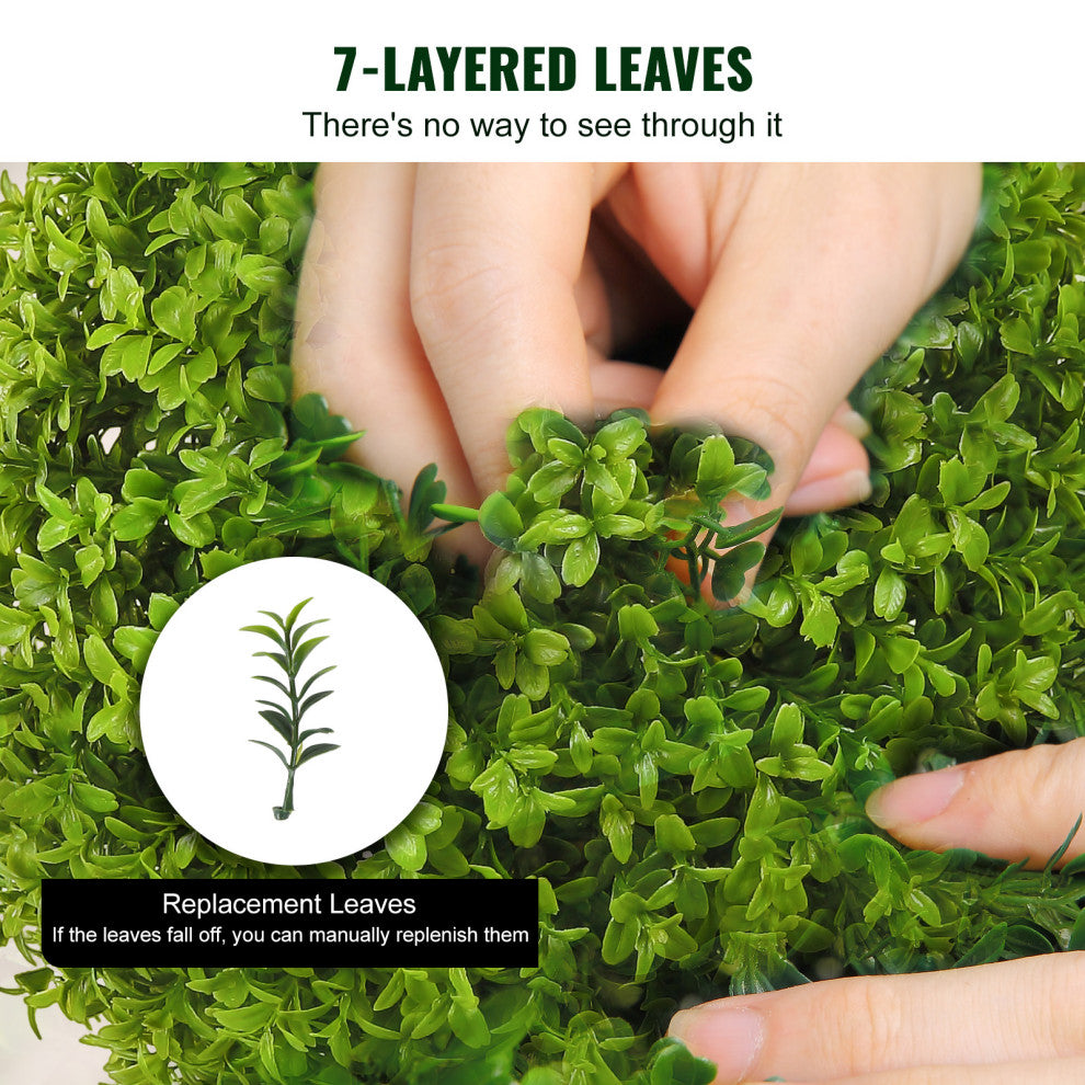 VEVOR 2' Artificial Topiary Tree Faux Plant w/ Replaceable Leaves Home Decor