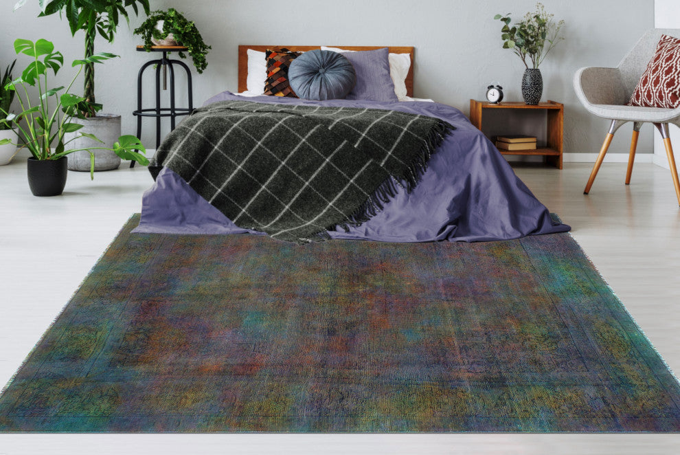 Vintage Distressed Kimora Purple/Pink Rug, 6'4x9'9