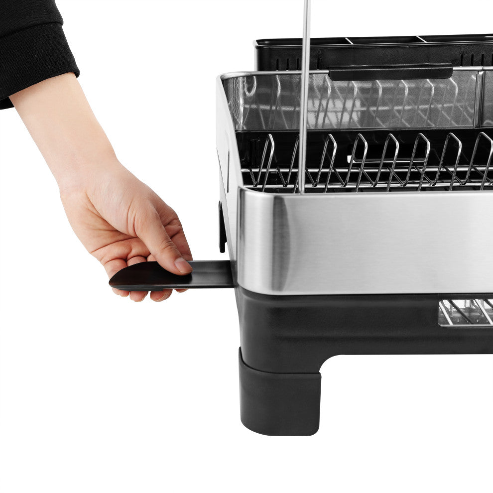 Concerto Fingerprint-Proof Stainless Steel Drying Rack with Wine Glass Holder