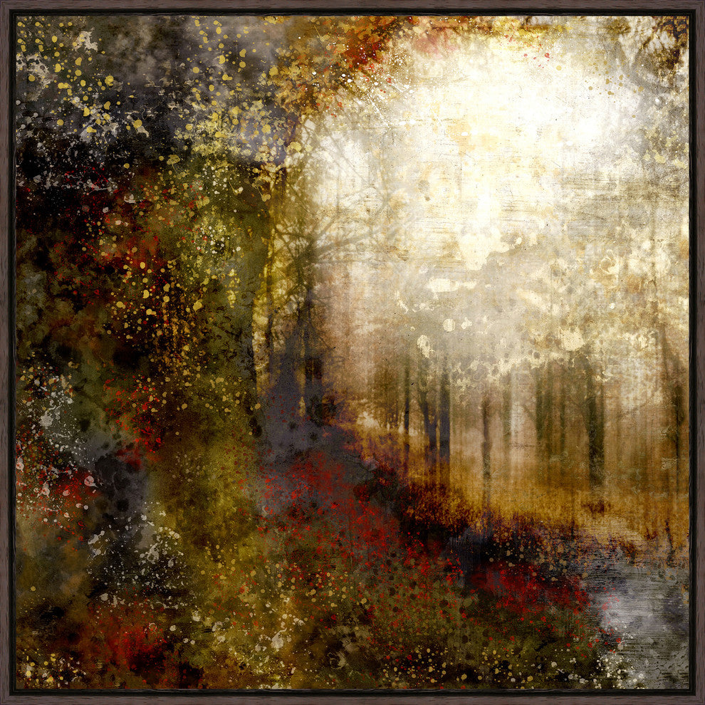 My Illumination, 37.25"x37.25", Espresso Natural Wood Gallery Floater