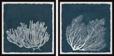 Tropical Corals Diptych, 2-Piece Set, 18x18 Panels