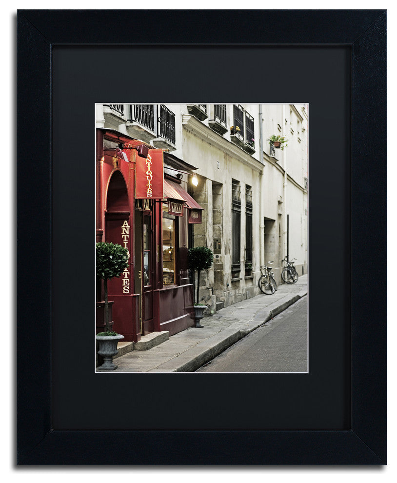 'Parisian Antiques' Matted Framed Canvas Art by Preston