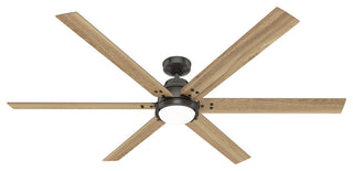 WiFi Gravity Ceiling Fan, LED Light Kit and Handheld Remote, Noble Bronze, 72"