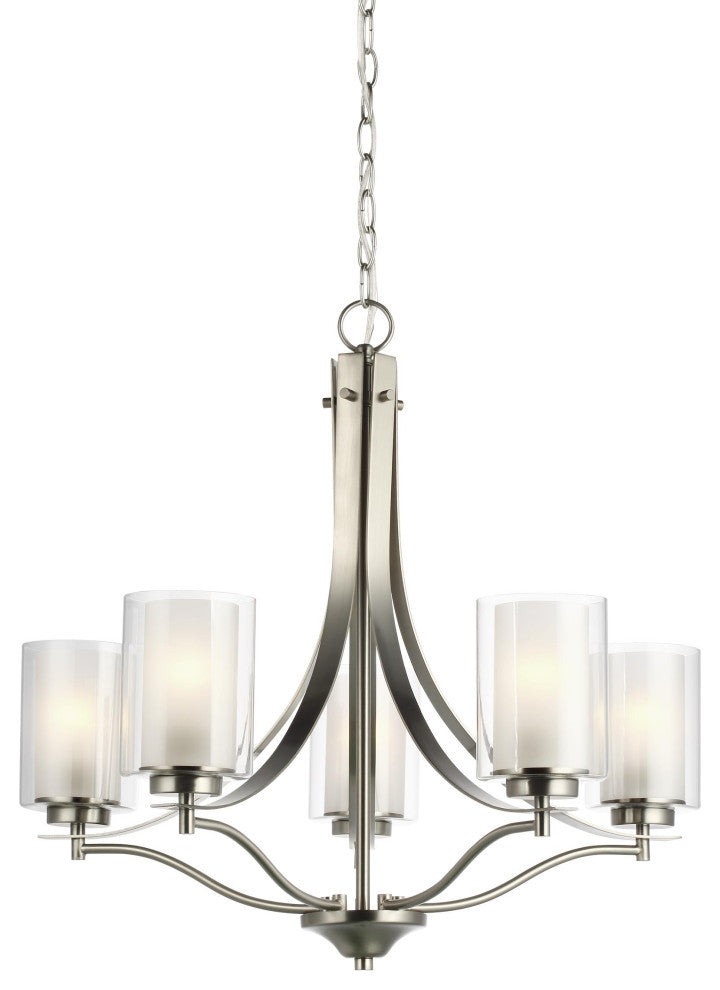 Elmwood Park 5-Light Chandelier, Brushed Nickel