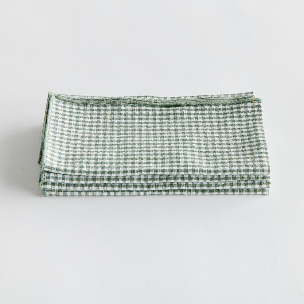 Green Napkin Sets, Checker