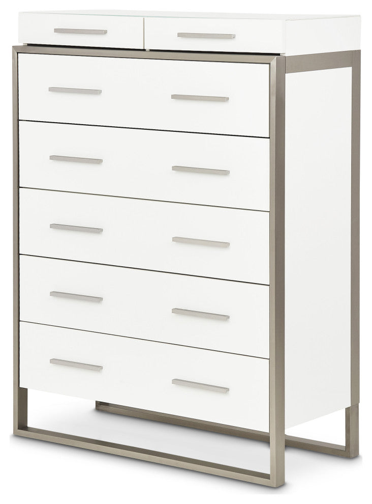 Marquee 6-Drawer Chest - Cloud White