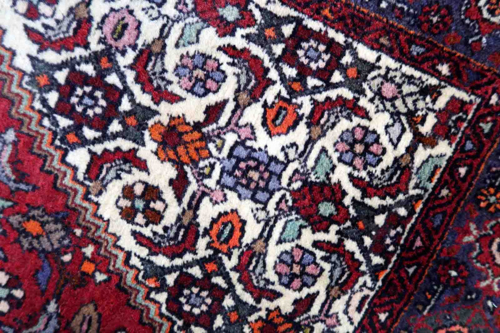 Handmade Vintage Persian Bidjar Rug 3.2'x4.8', 98cmx148cm 1970s