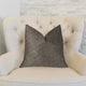 Abigail Charcoal Luxury Throw Pillow, 22"x22"