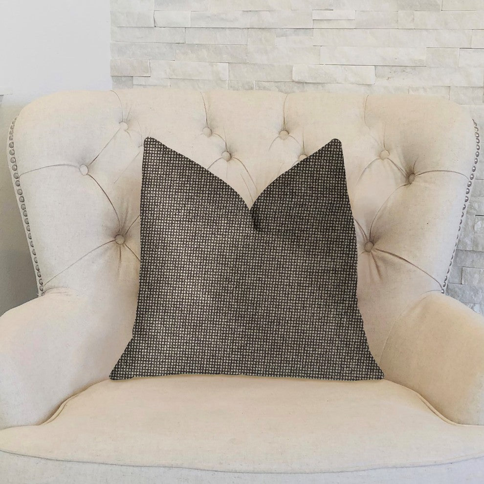 Abigail Charcoal Luxury Throw Pillow, 22"x22"