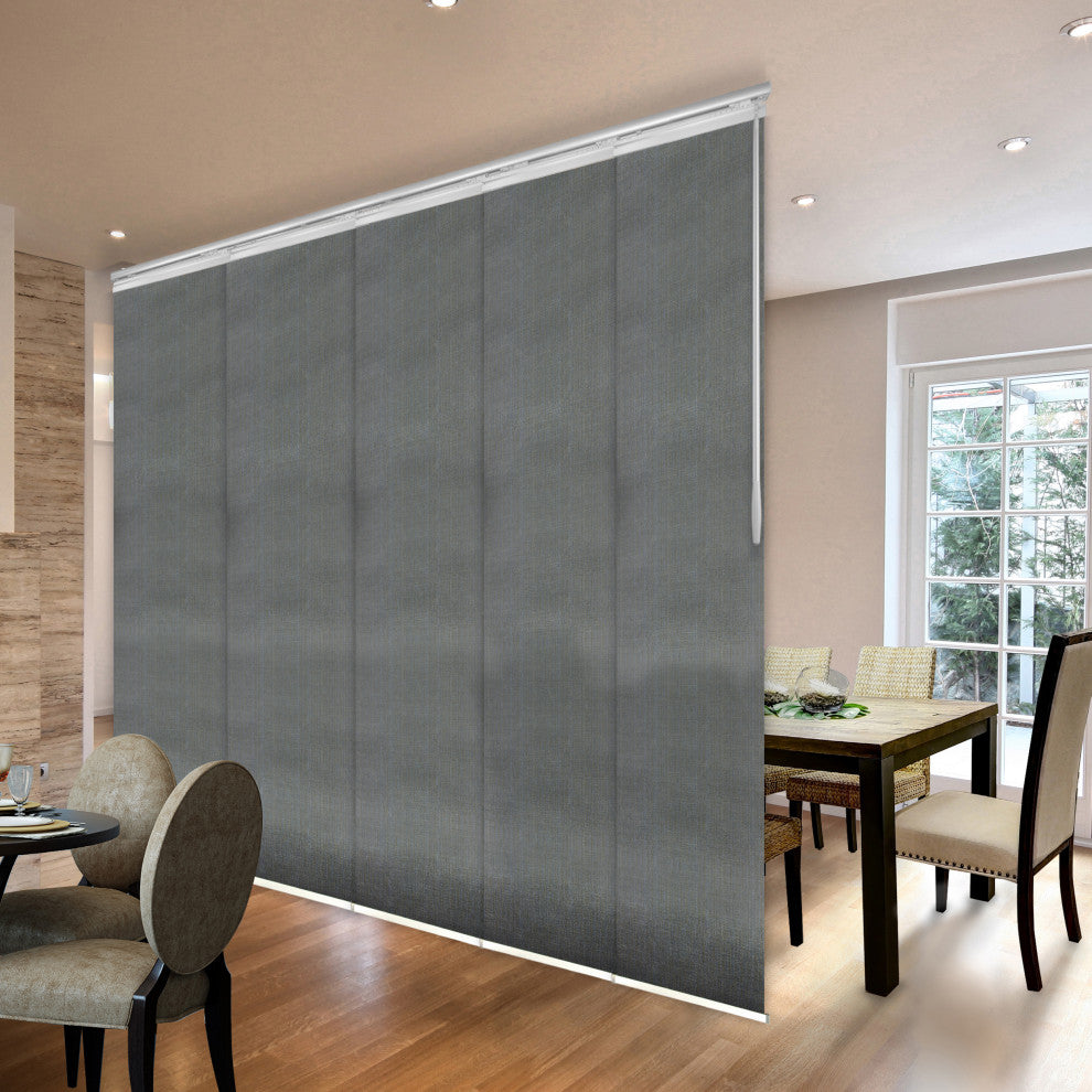 Stormy 5-Panel Track Extendable Vertical Blinds 58-110"W