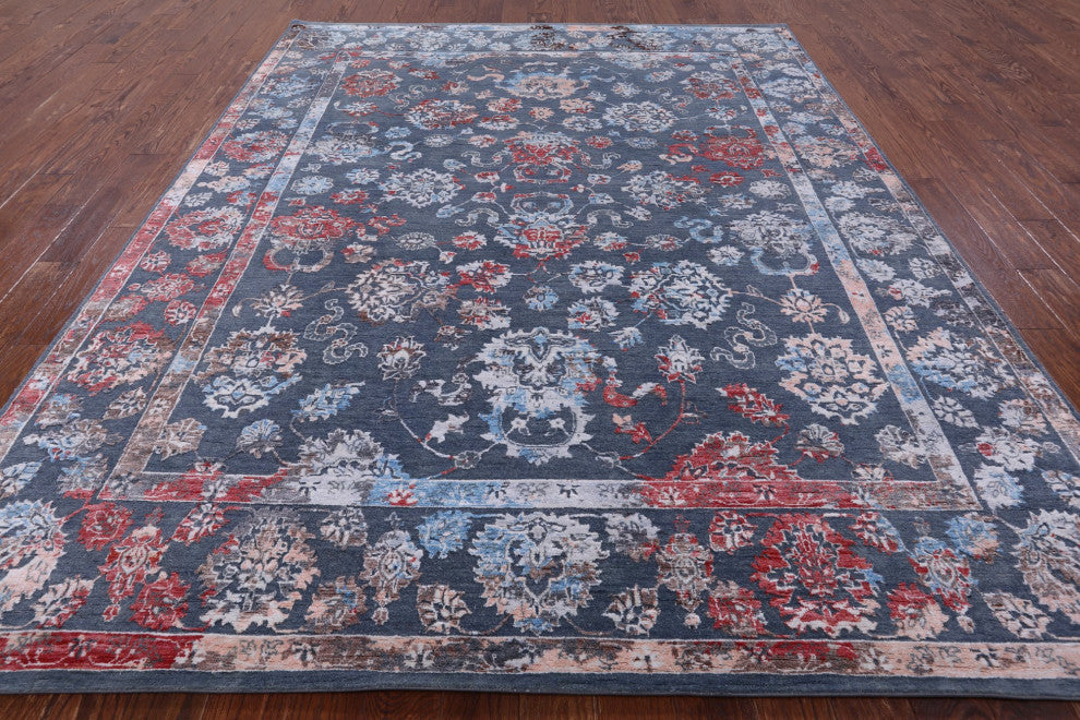 8' 1" X 10' 1" Persian Wool and Silk Handmade Rug Q7103