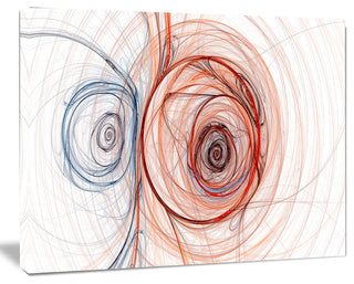 Brown Blue Fractal Illustration, Abstract Canvas Art Print, 20x12