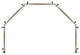 Aldo 13/16" 5-Sided Bay Window Curtain Rod, Antique Brass