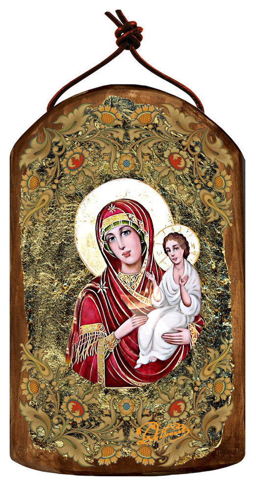 Icon Virgin Mary Directress Wooden Ornament