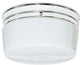 2 Light 10" Flush Mount Large White Drum