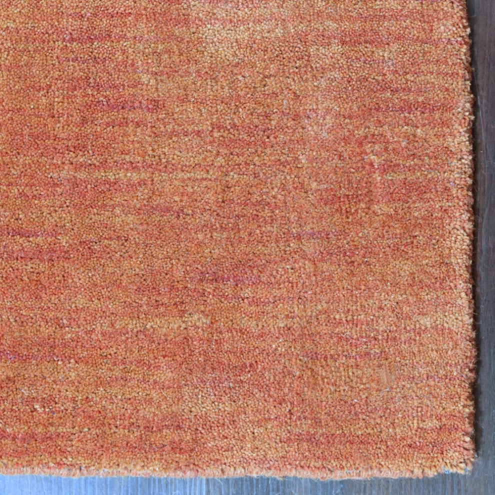 HAND KNOTTED LOOM WOOL ECO-FRIENDLY AREA RUGS-Rectangle,Orange Red,Contemporary