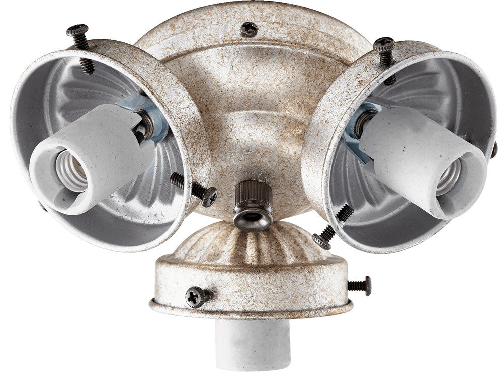 3-Light 190W Light Kit, Aged Silver Leaf