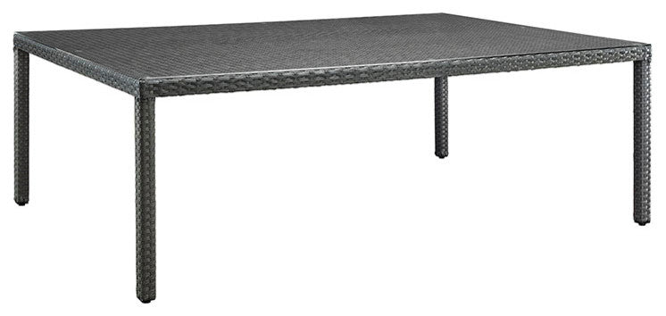 Modway Sojourn 90" Outdoor Patio Dining Table, Chocolate