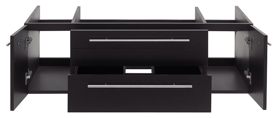 Fresca Lucera 48" Espresso Wall Hung Vessel Sink Modern Bathroom Cabinet