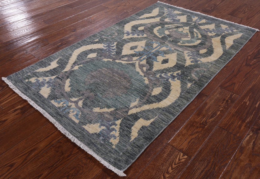 3' 2" X 5' 4" Hand-Knotted William Morris Rug Q6560