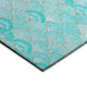 Indoor/Outdoor Seabreeze SZ2 Teal Machine Washable 3' x 5' Rug
