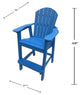 Phat Tommy Tall Adirondack Chair, All Weather Balcony Chair, Poly Furniture, Marina Blue