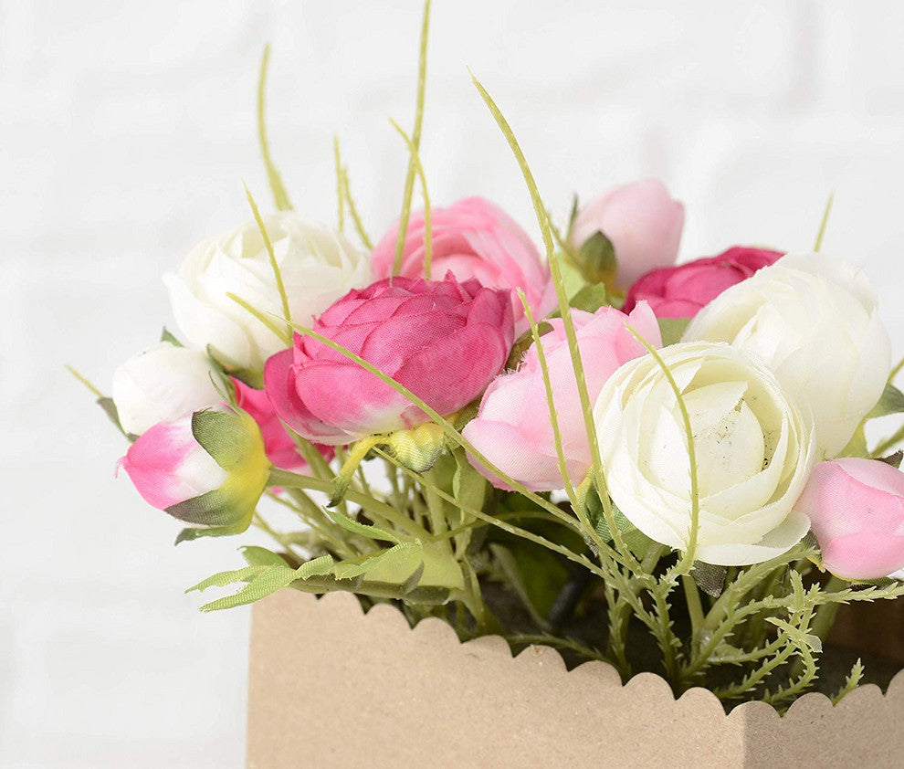 Country Style Paper-Bag Rose Centerpiece