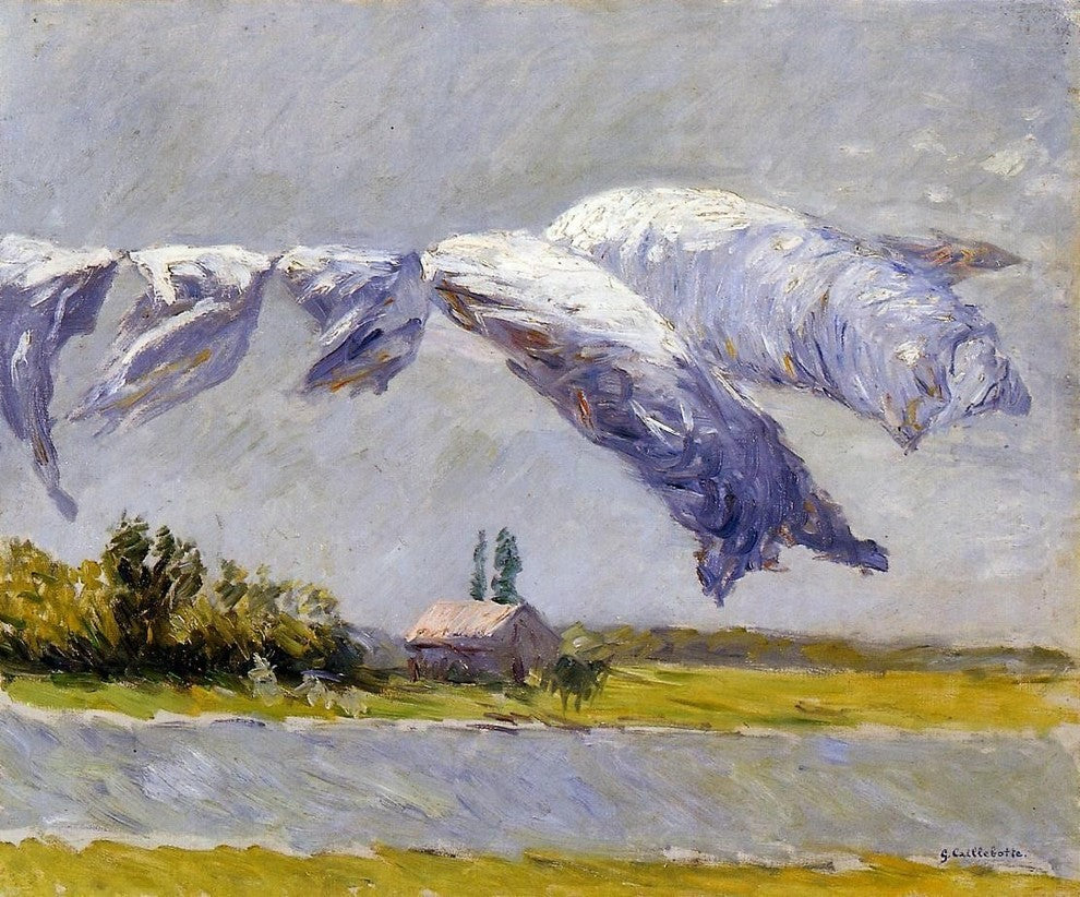 Gustave Caillebotte Laundry Drying  Petit Gennevilliers Gallery Wrapped Canvas