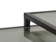 Metal and Fluted Glass Nesting Coffee Tables, Black