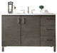 Metropolitan 48" Single Vanity, Silver Oak, No Top, Without Top