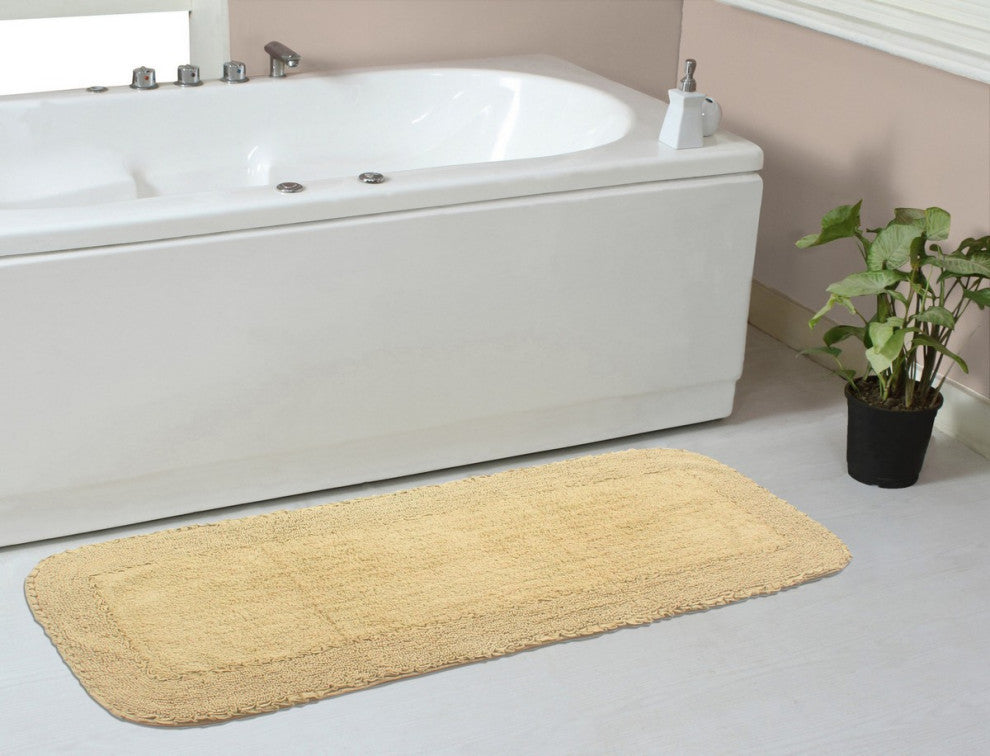Radiant Collection Bath Rug Set, Machine Wash, 21x54" Runner, Yellow