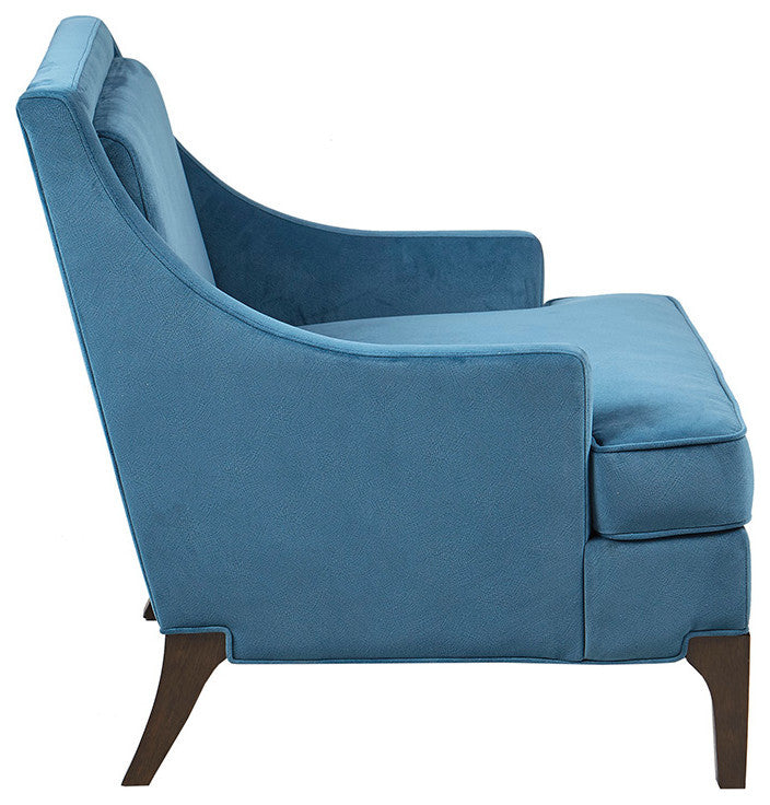Martha Stewart Anna Upholstered Armchair With Lumbar Pillow, Blue