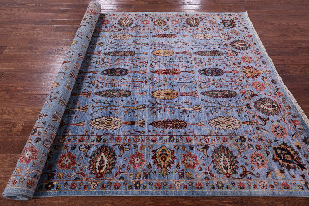 Persian Ziegler Hand-Knotted Wool Rug 6' 10" X 9' 8" - Q12756