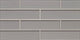 2"x8" Manhattan Glass Subway Mosaic, Platinum