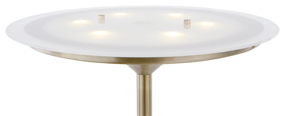 Leipzig LED Torchiere, Antique Brass