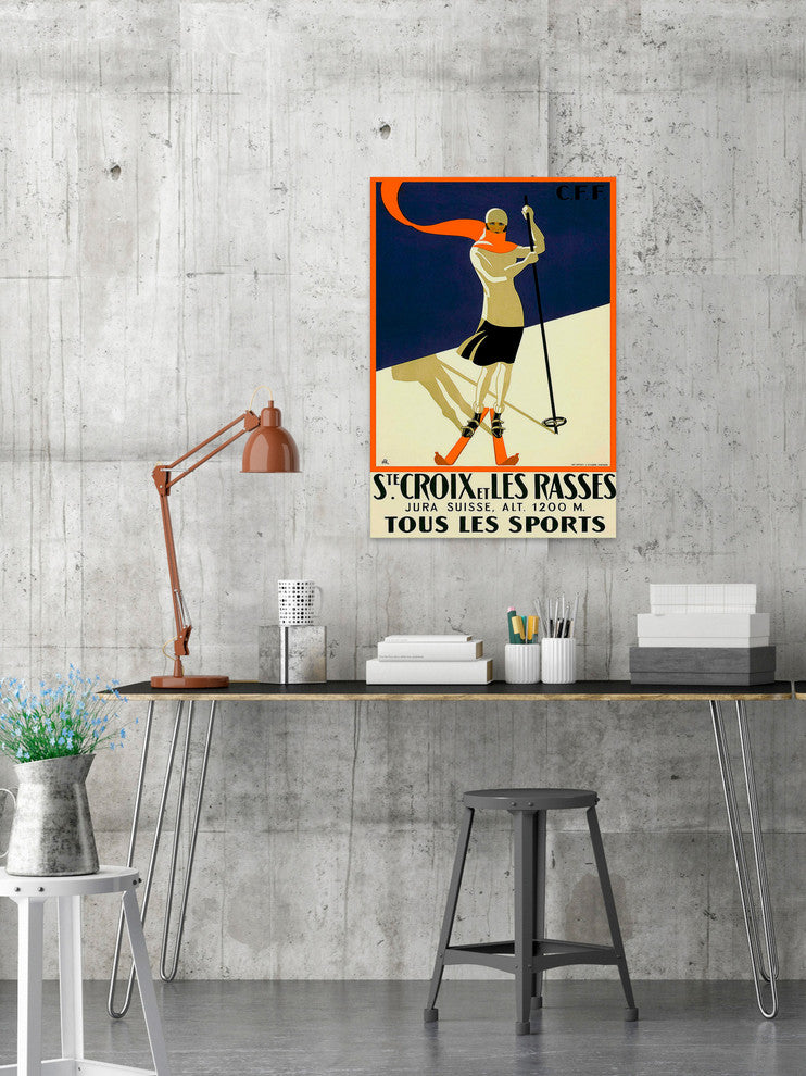 "Tous Les Sports" Painting Print on Wrapped Canvas, 24"x36"