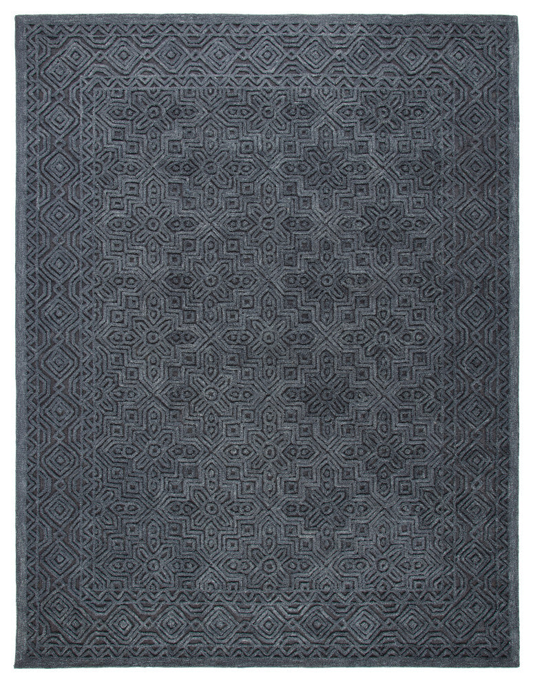 Safavieh Textural Collection TXT101H Rug, Charcoal, 6' X 9'