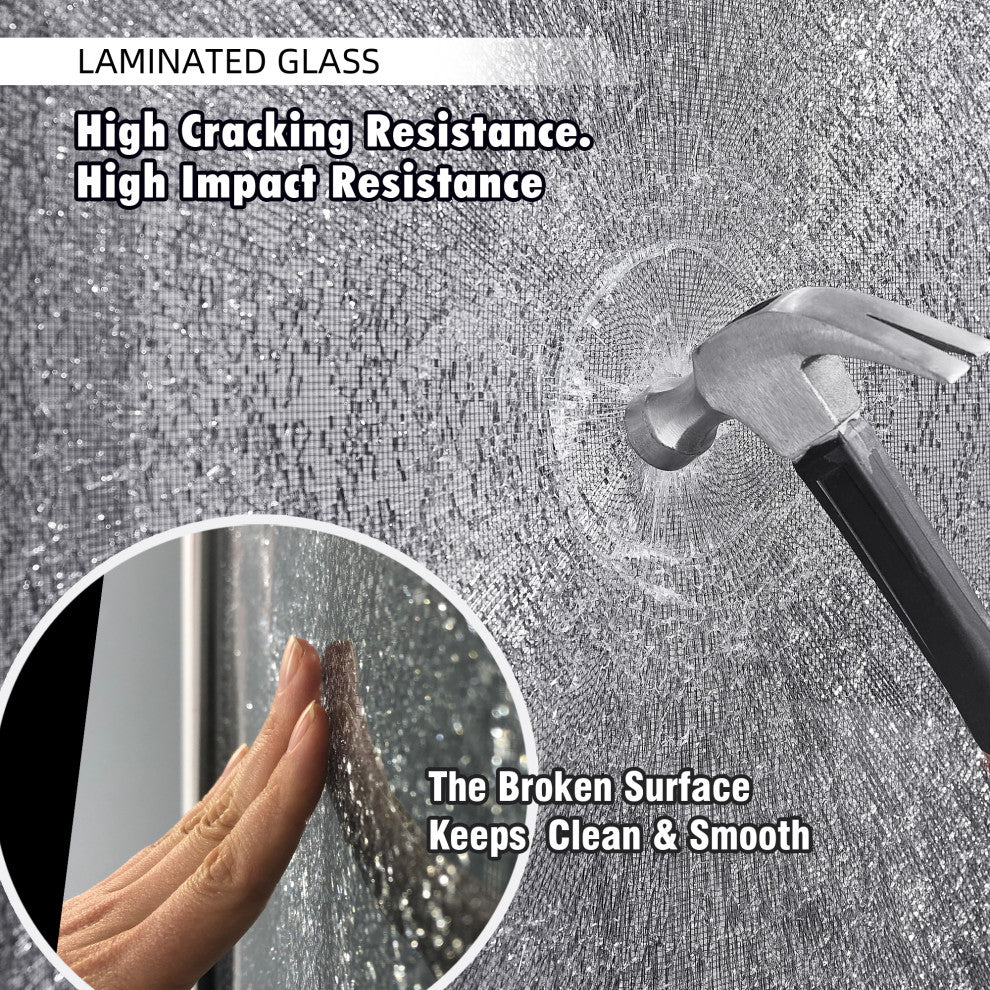 Double Sliding Framed Shower Door, 72"76"