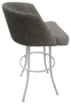 Swivel Counter Metal Pub Set - Joey Stools 26" or 30", Mojave Grey - White, 30", Crackle