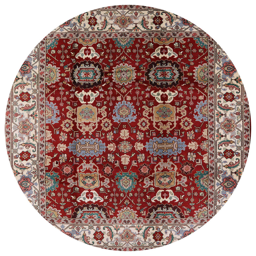 Ahgly Company Indoor Round Mid-Century Modern Area Rugs, 8' Round