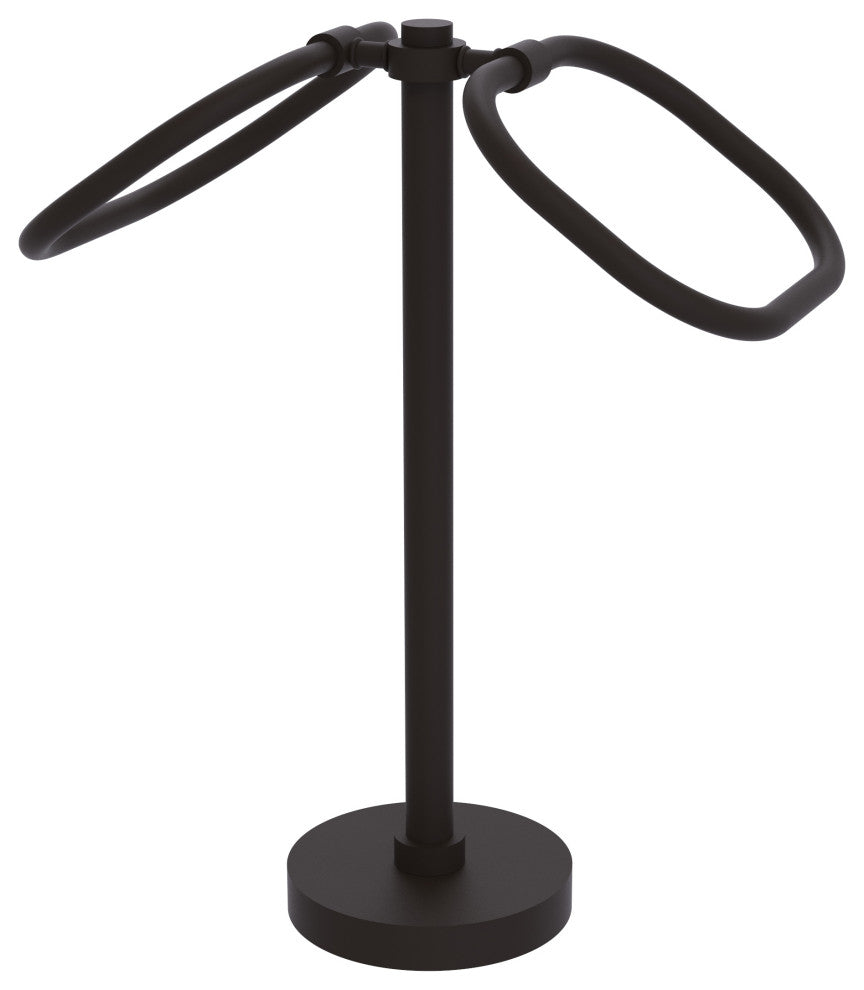 Two Ring Oval Guest Towel Holder, Oil Rubbed Bronze