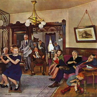 "Thanksgiving Flute Performance" Print on Canvas by John Falter