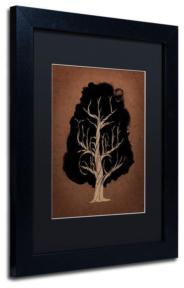 Robert Farkas ''Let The Tree Grow'' Art, Black Frame, Black Mat, 14x11